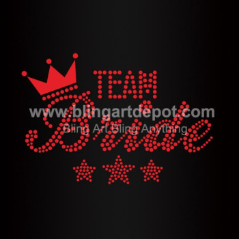 Team Bride Rhinestone Transfers Custom Team Bride Rhinestone Transfers Custom